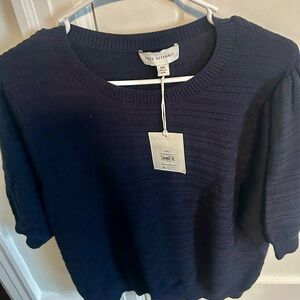 Free Assembly Navy Blue Knit Sweater Great for Work or after work